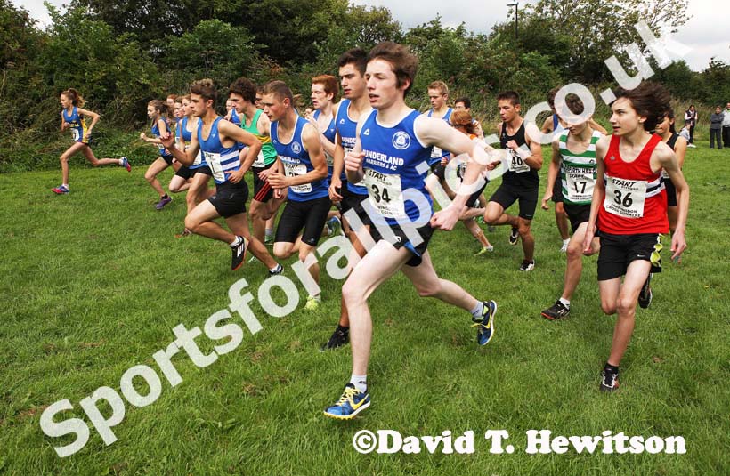 The start of the under-17s at the Sunderland Open Cross Country.